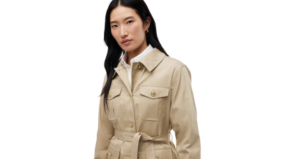 Tommy Hilfiger Women's Collared Utility Field Jacket - Beige