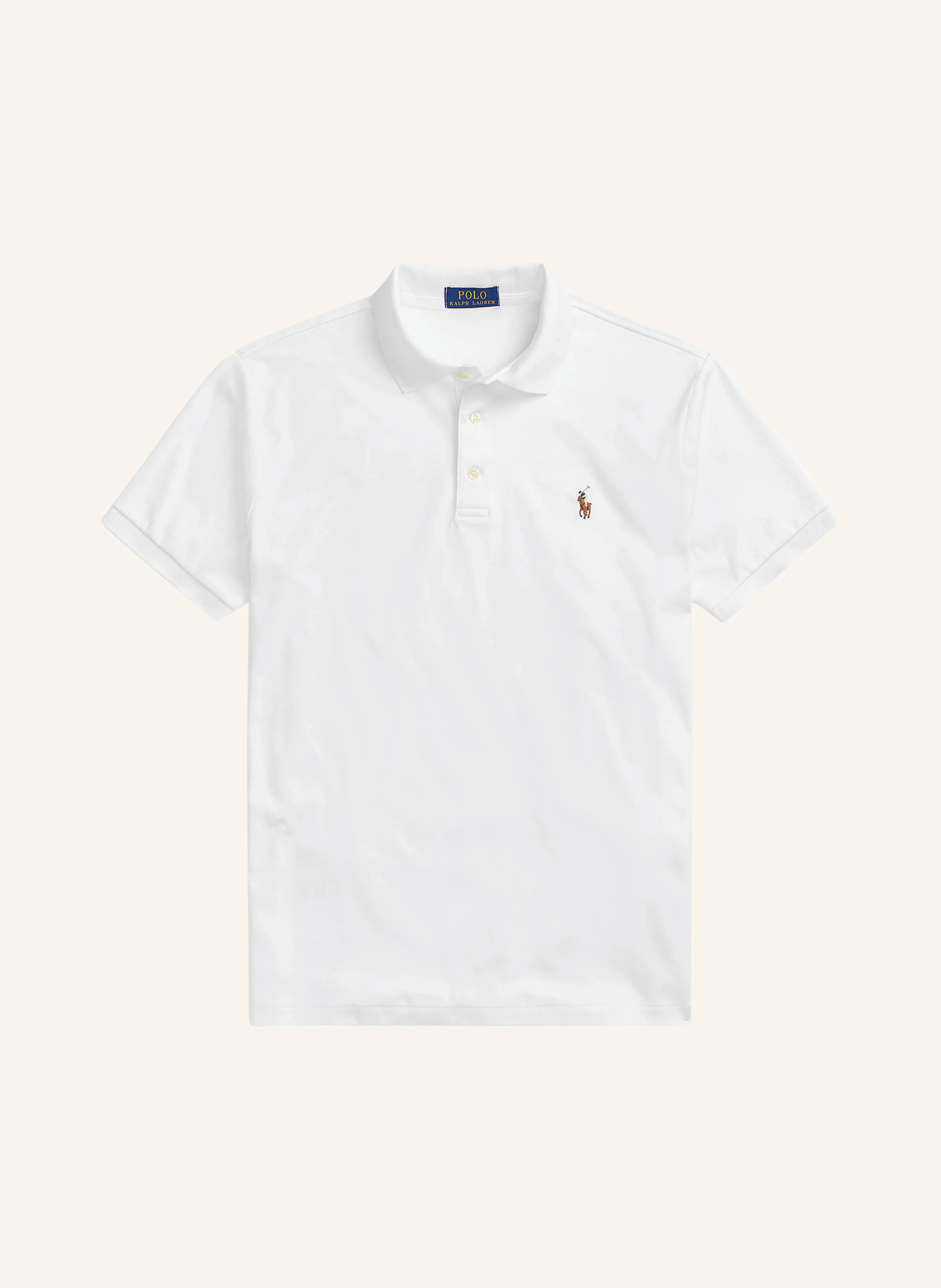 POLO RALPH LAUREN Jersey-Poloshirt Custom Slim Fit – WEISS