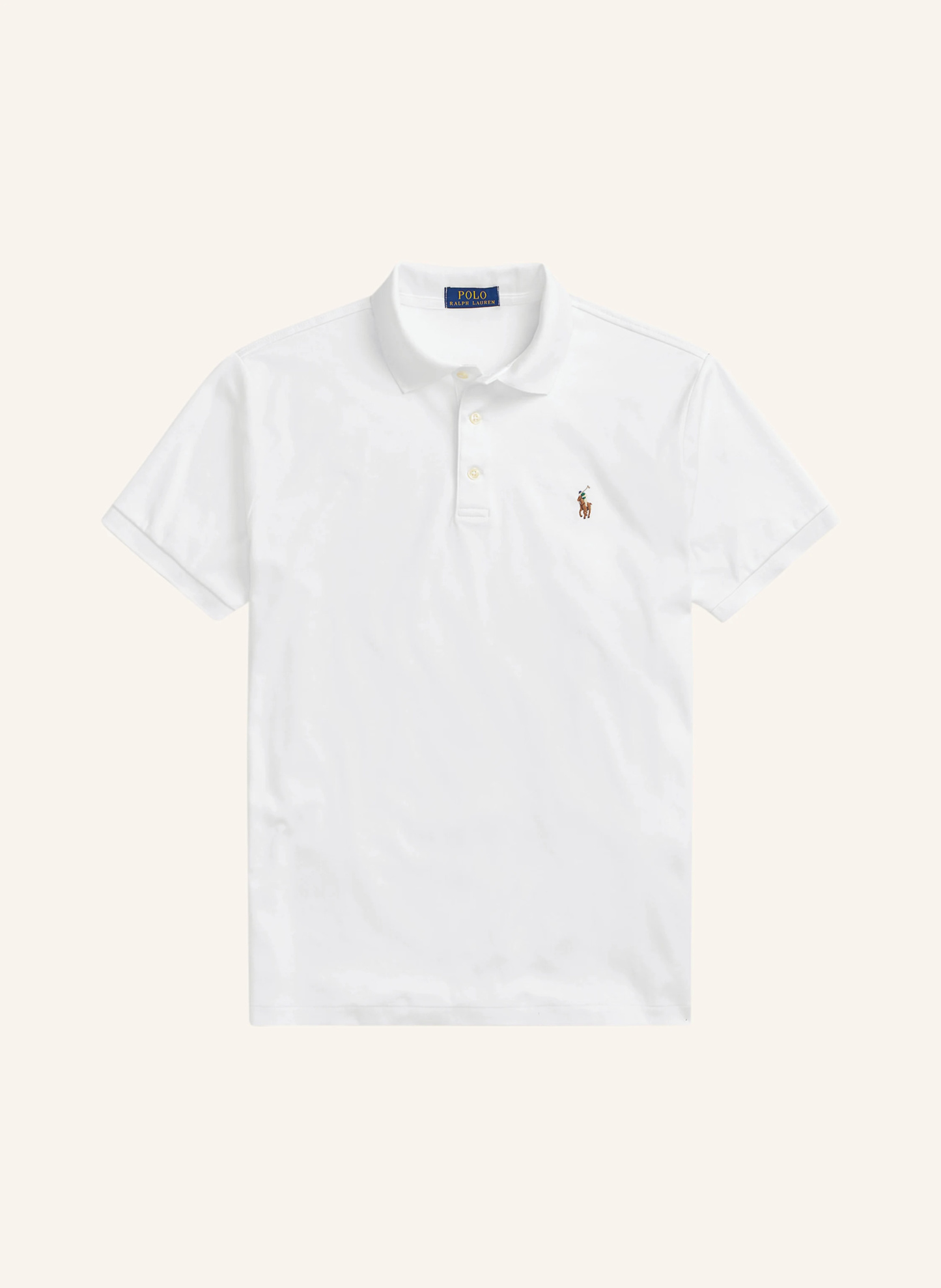 POLO RALPH LAUREN Jersey-Poloshirt Custom Slim Fit – WEISS