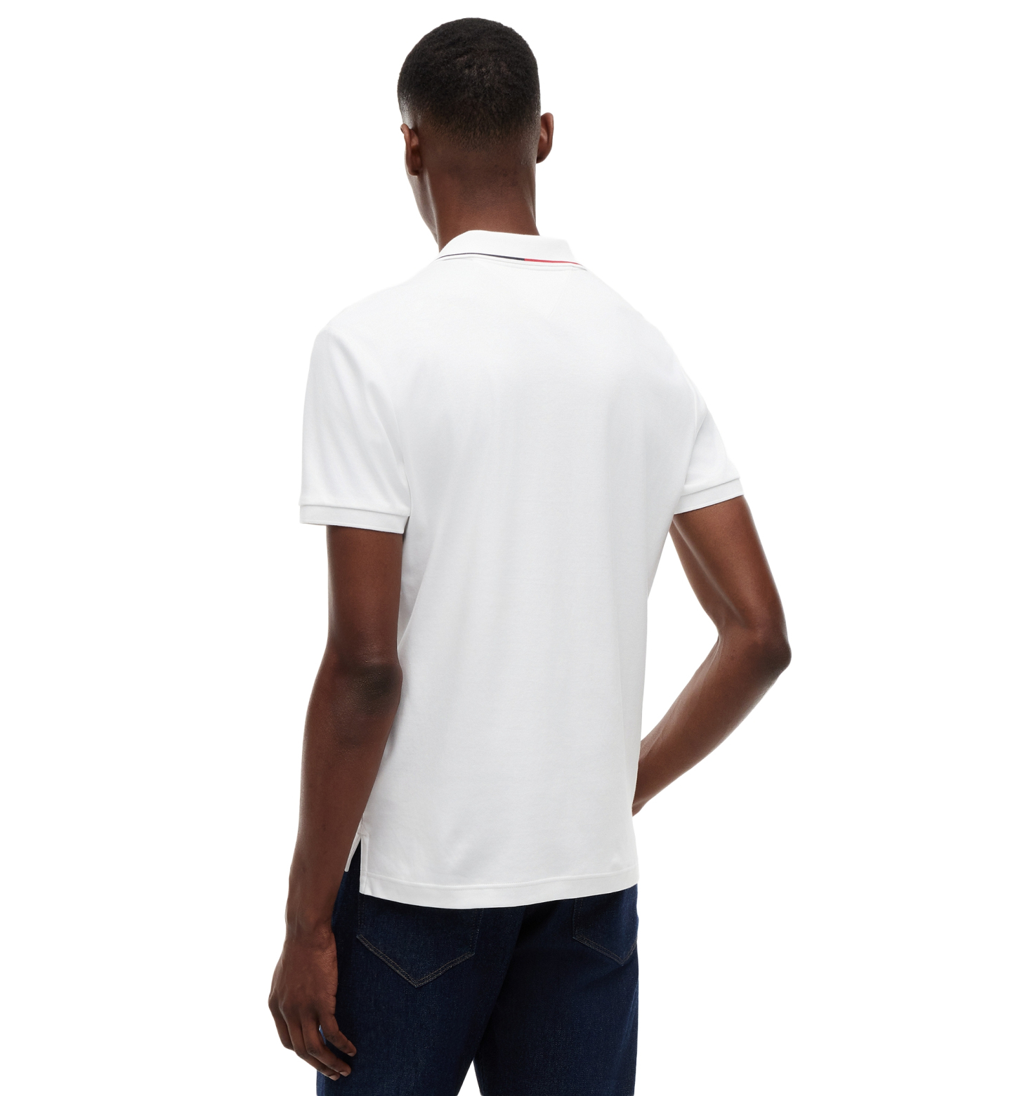 Tommy Hilfiger Men's Slim-Fit Smooth Touch Tipped Polo Shirt - White