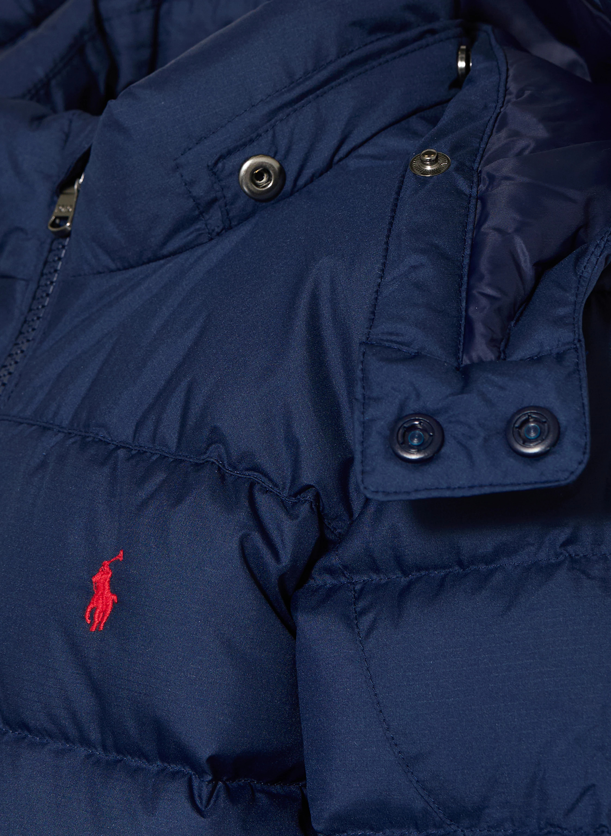POLO RALPH LAUREN Daunenjacke mit abnehmbarer Kapuze – DUNKELBLAU