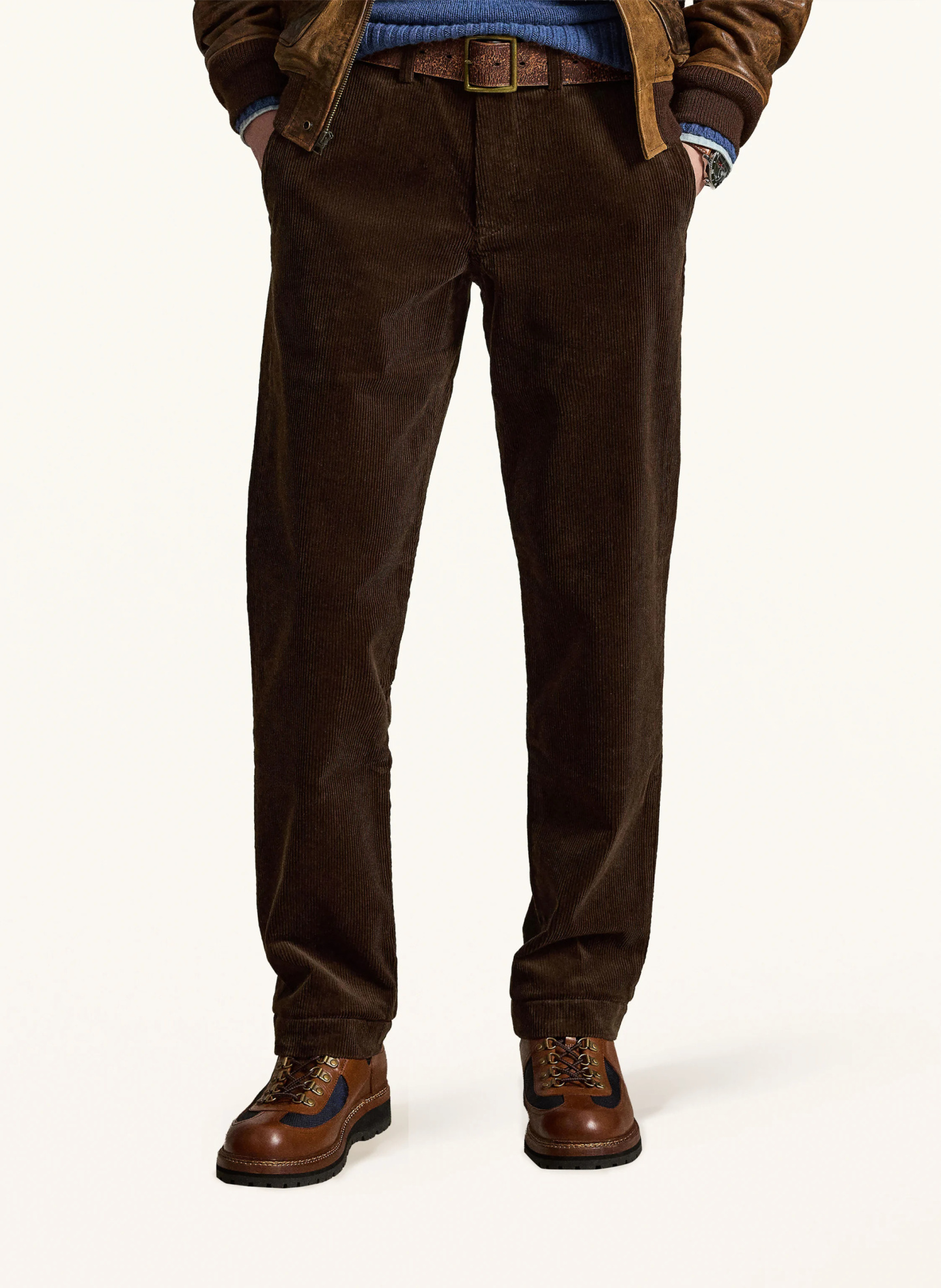 POLO RALPH LAUREN Cordchino Stretch Straight Fit – DUNKELBRAUN
