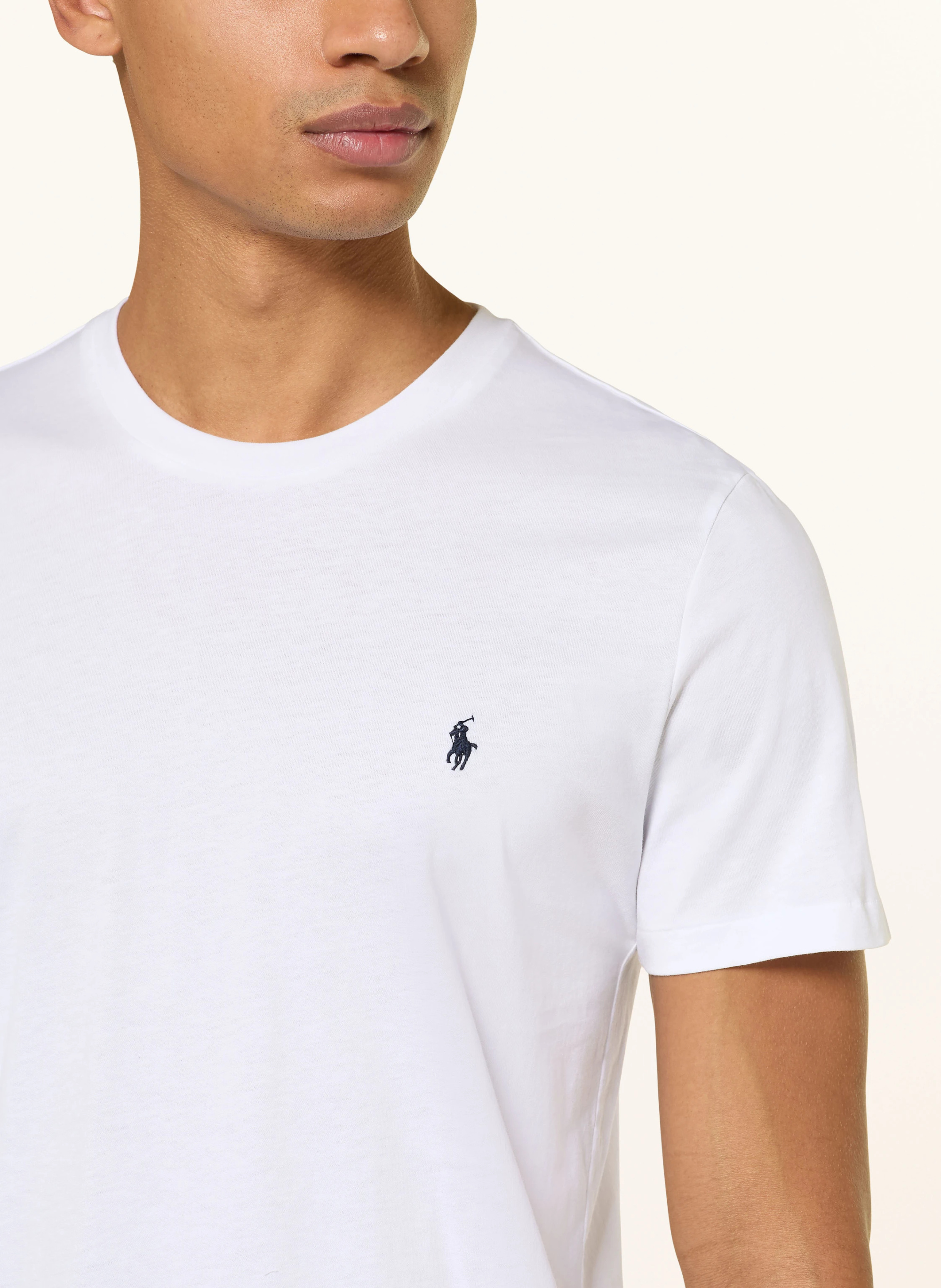 POLO RALPH LAUREN Lounge-Shirt – WEISS / DUNKELBLAU