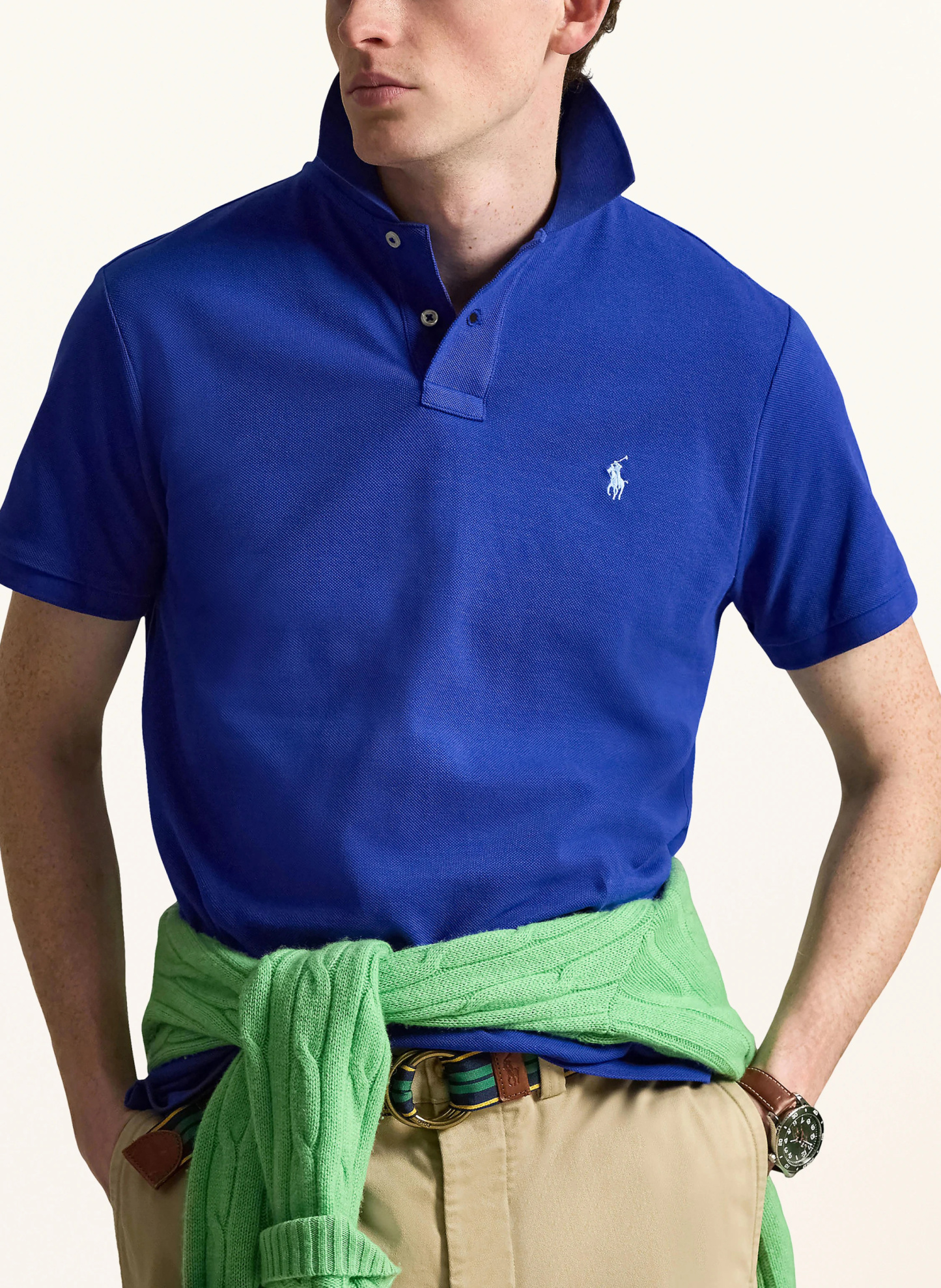 POLO RALPH LAUREN Piqué-Poloshirt Custom Slim Fit – BLAU (2)