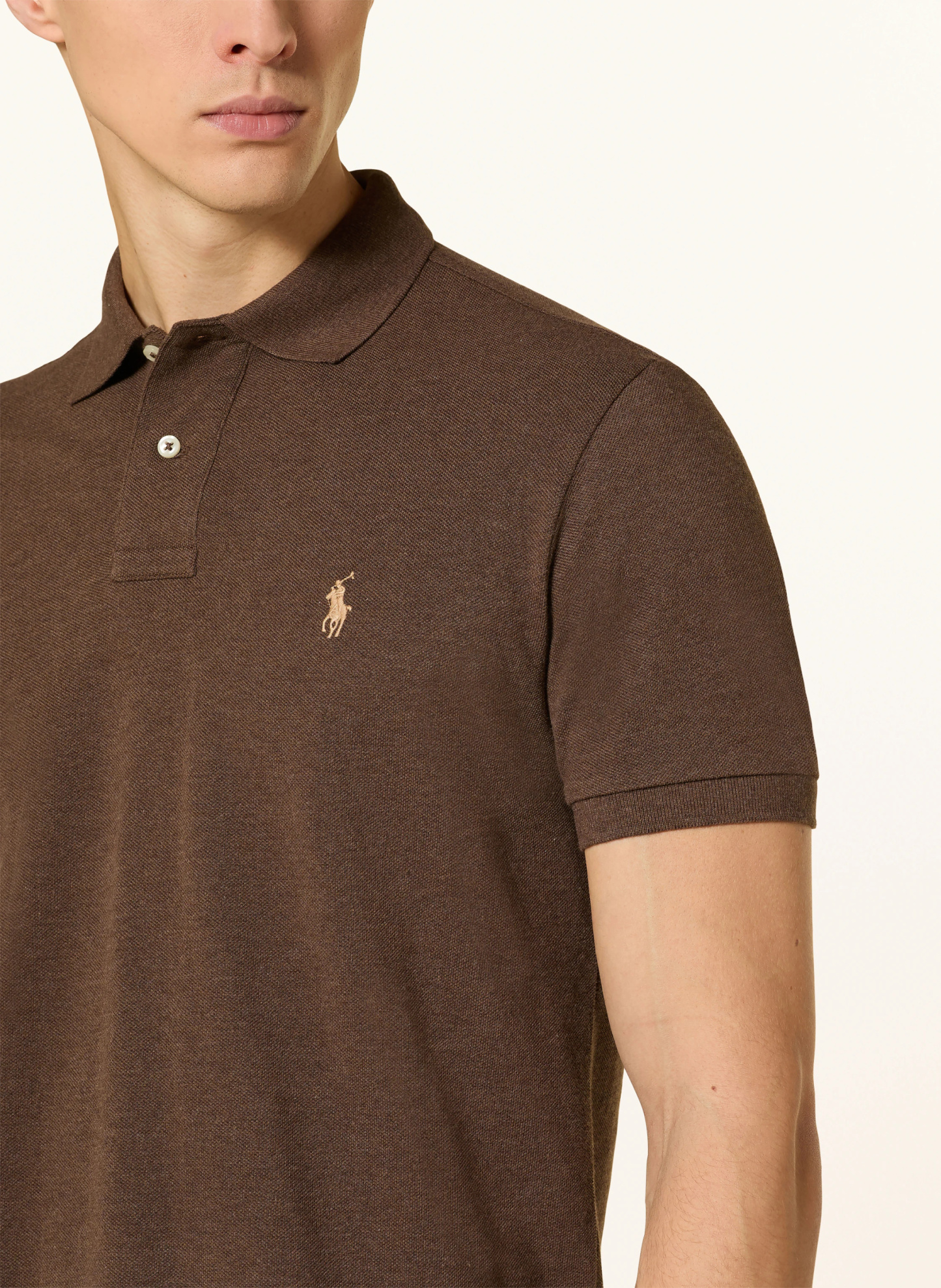 POLO RALPH LAUREN Piqué-Poloshirt Custom Slim Fit – DUNKELBRAUN (1)
