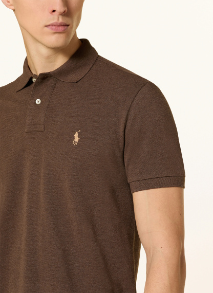 POLO RALPH LAUREN Piqué-Poloshirt Custom Slim Fit – DUNKELBRAUN (1)