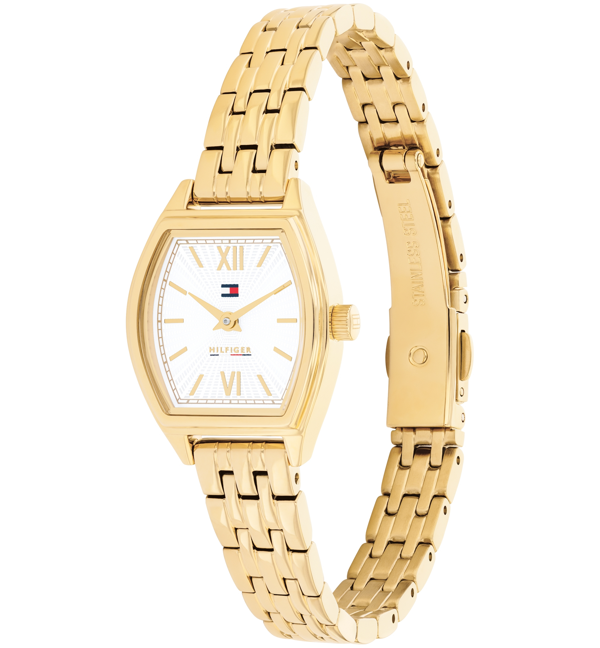 Tommy Hilfiger Women's Quartz Gold tone Stainless Steel Bracelet Watch, 21.5 x 22mm - Gold