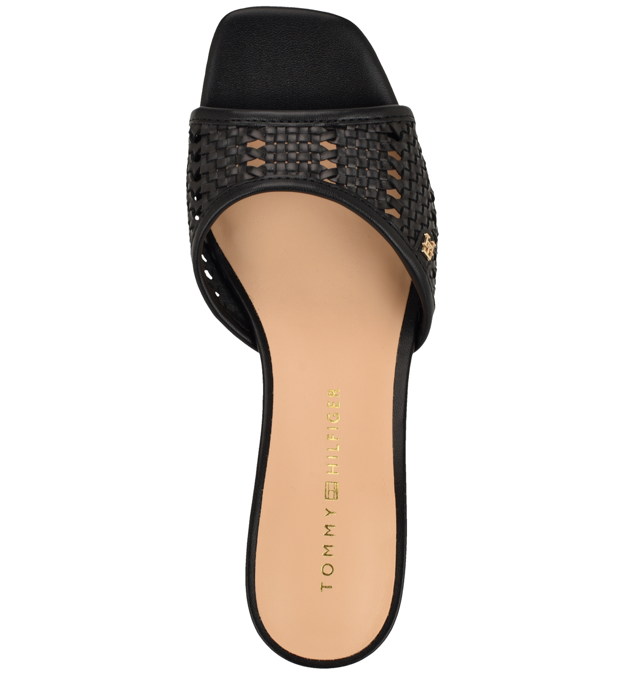 Tommy Hilfiger Women's Claihre Woven Kitten Heel Sandal - Black