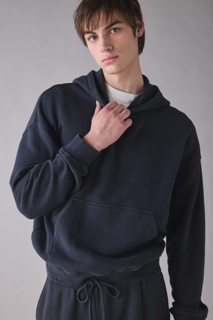Standard Cloth Pregame Hoodie Sweatshirt - Jet Black Wash