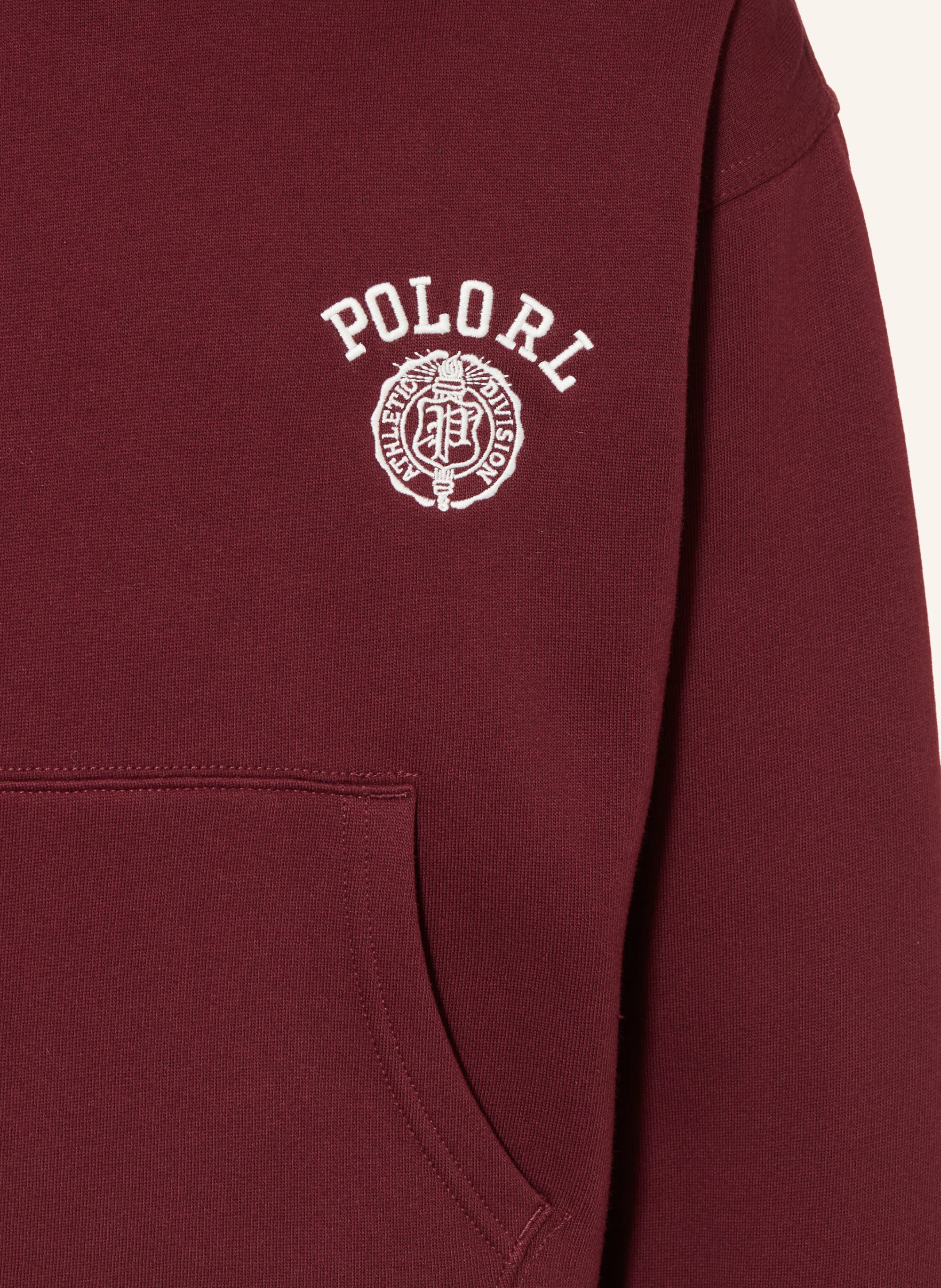 POLO RALPH LAUREN Hoodie – DUNKELROT / WEISS