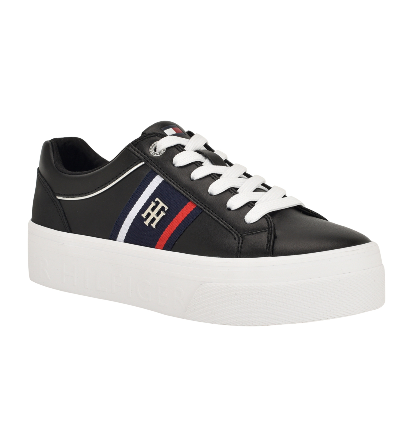 Tommy Hilfiger Women's Badria Logo Platform Sneakers - Black
