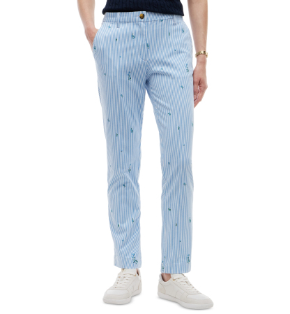 Tommy Hilfiger Women's Twill-Slim Chino Pants - Ditsy Floral Ithaca Copenhagen Blue