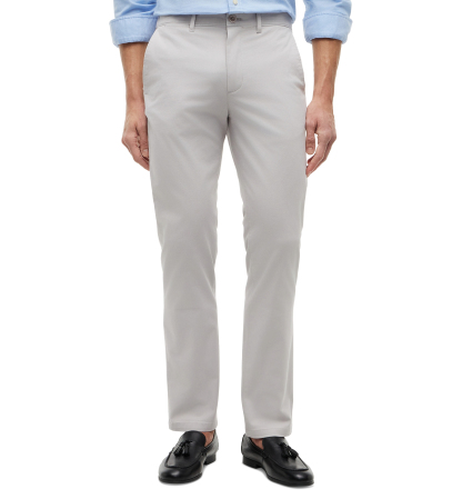 Tommy Hilfiger Men's Slim-Straight Fit Stretch Chino Pants - October Grey
