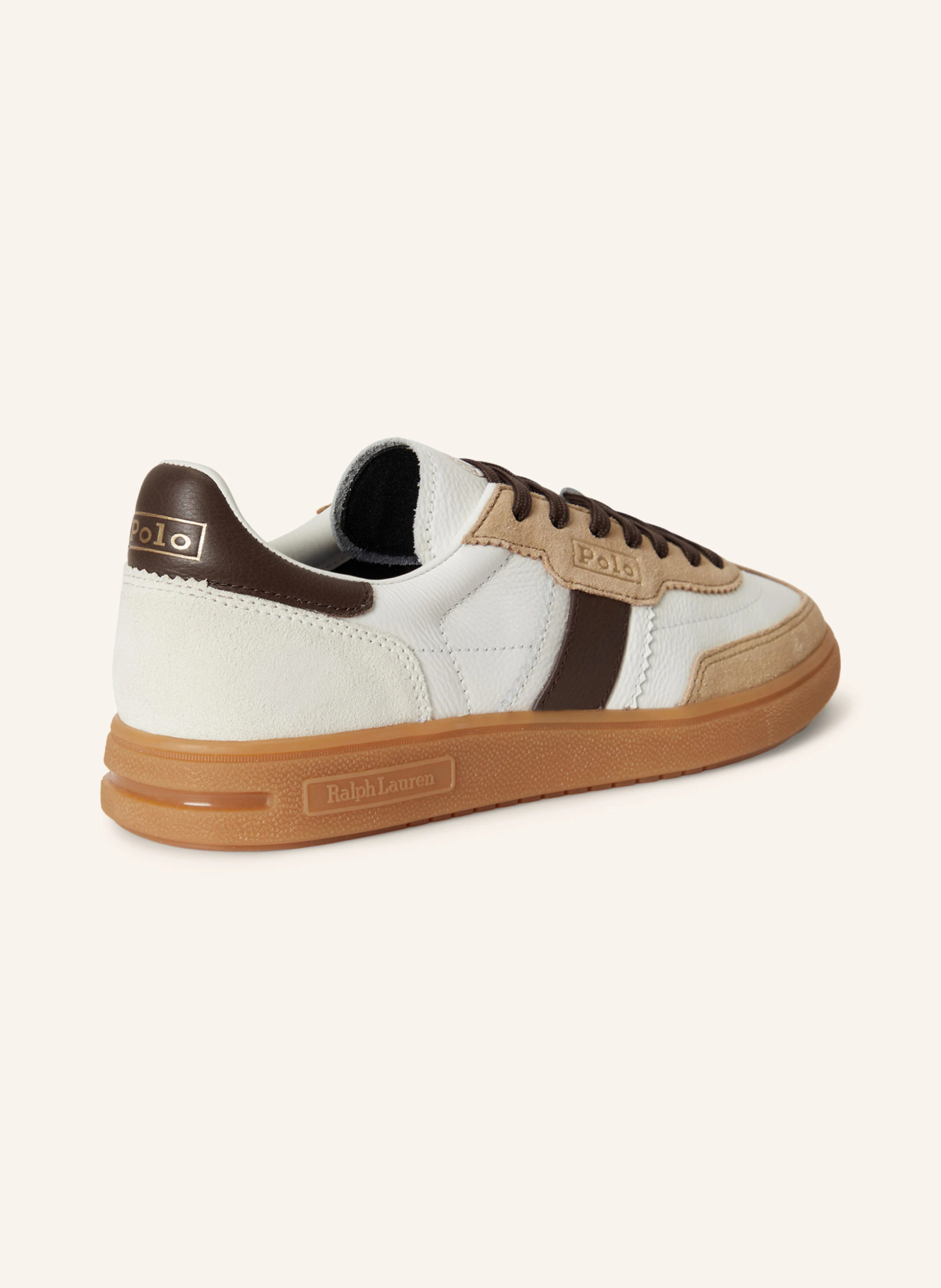 POLO RALPH LAUREN Sneaker – WEISS / BRAUN / BEIGE