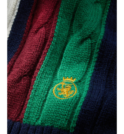 Tommy Hilfiger Women's American Icons Stripe Cable-Knit Crewneck Sweater, Macy's Exclusive - Hampton Bay Stripe