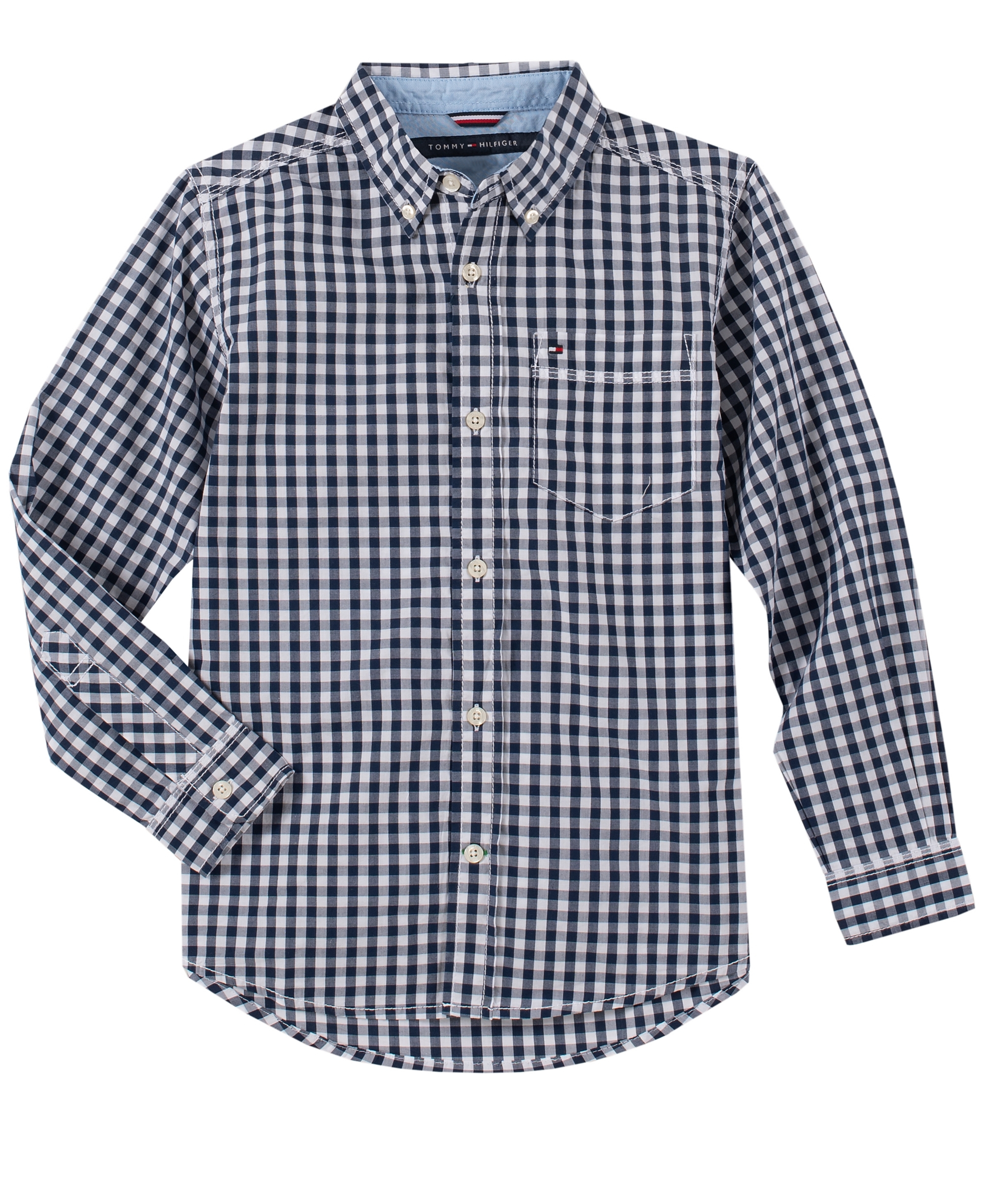 Tommy Hilfiger Boys' 8-20 Baxter Gingham Button-Down Shirt - Flag Blue