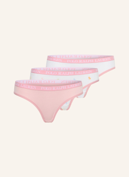 POLO RALPH LAUREN 3er-Pack Slips – ROSA / HELLBLAU / WEISS