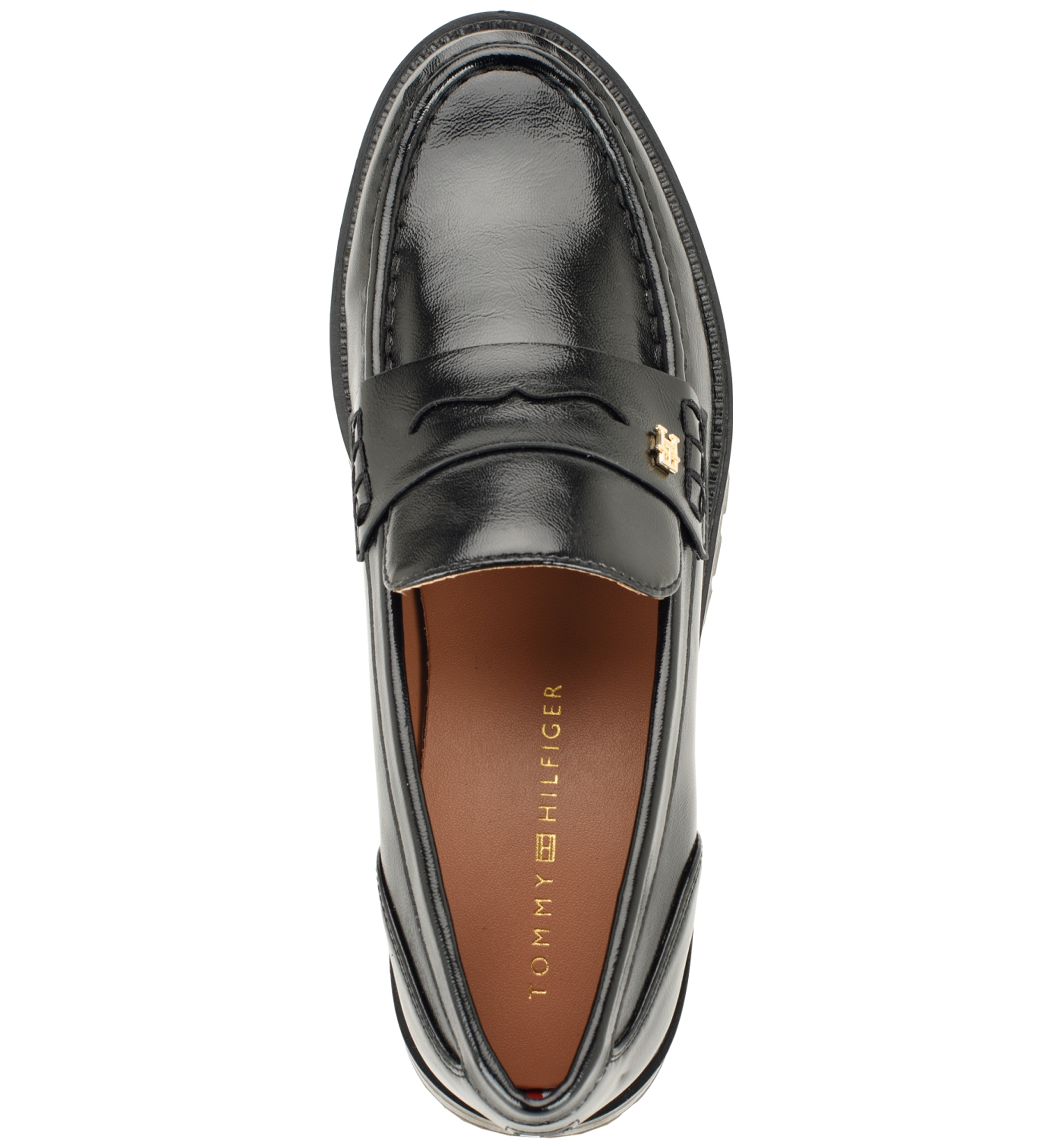 Tommy Hilfiger Women's Yesen Lug Sole Penny Loafers - Black Patent