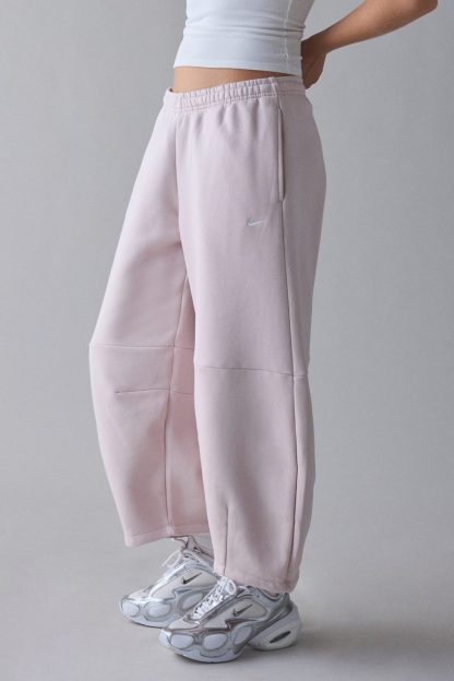 Nike Sportswear Phoenix Fleece Loose Mid-Rise Barrel Pants - Silt Red/Sail