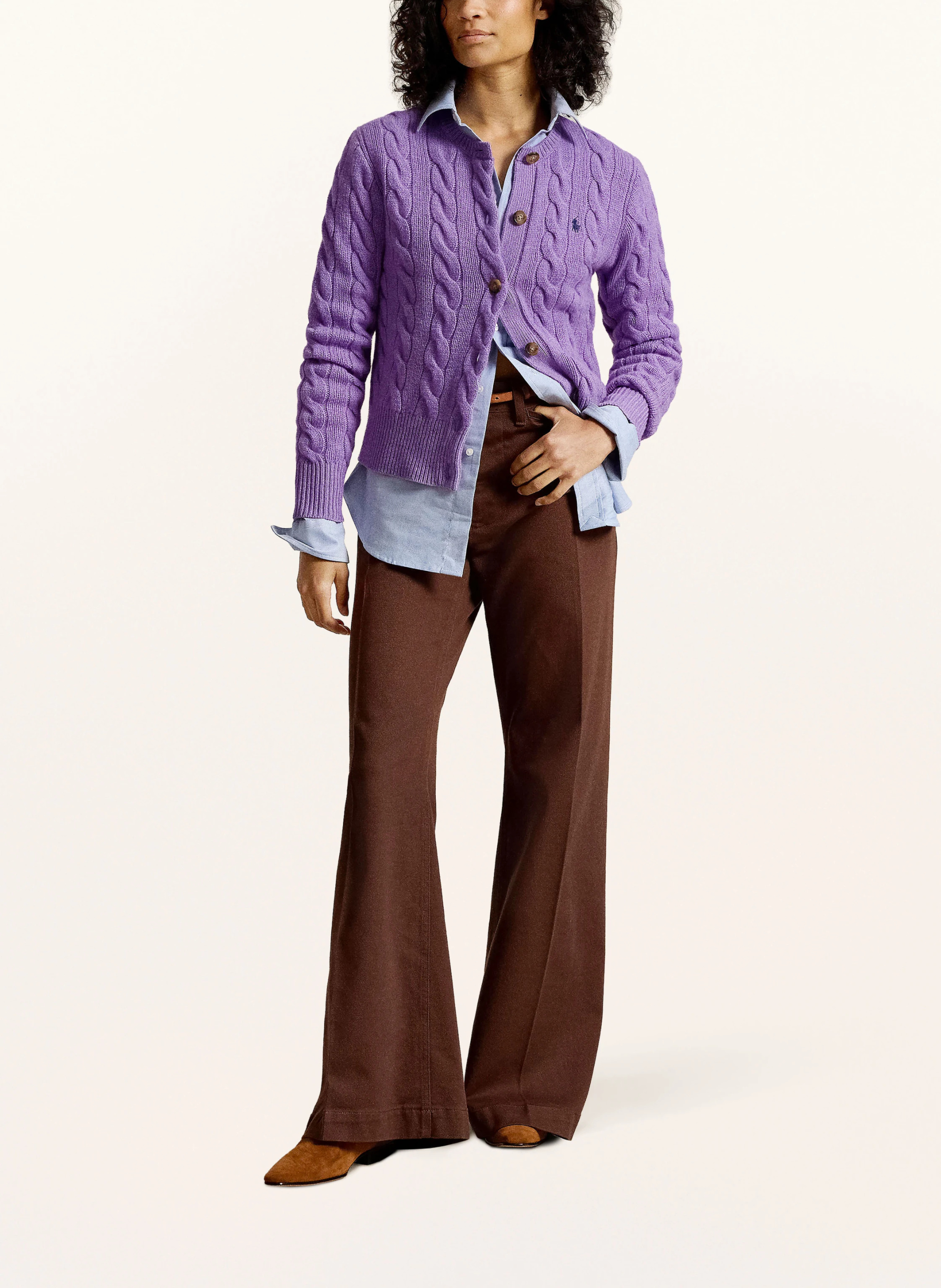 POLO RALPH LAUREN Strickjacke – LILA