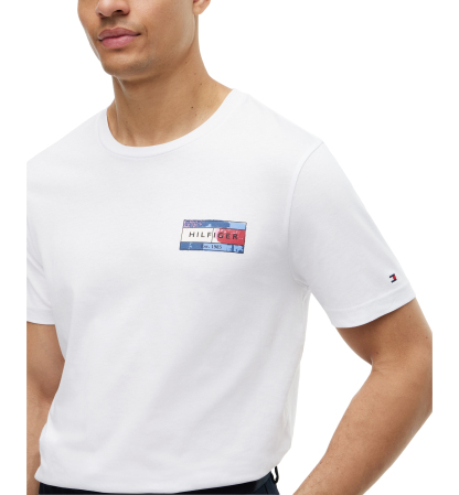Tommy Hilfiger Men's Brand Love Back Flag Graphic T-Shirt - White