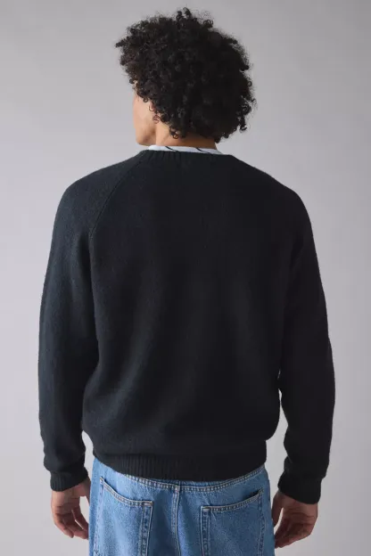 UO Everyday Cozy Knit Crew Neck Sweater - Black