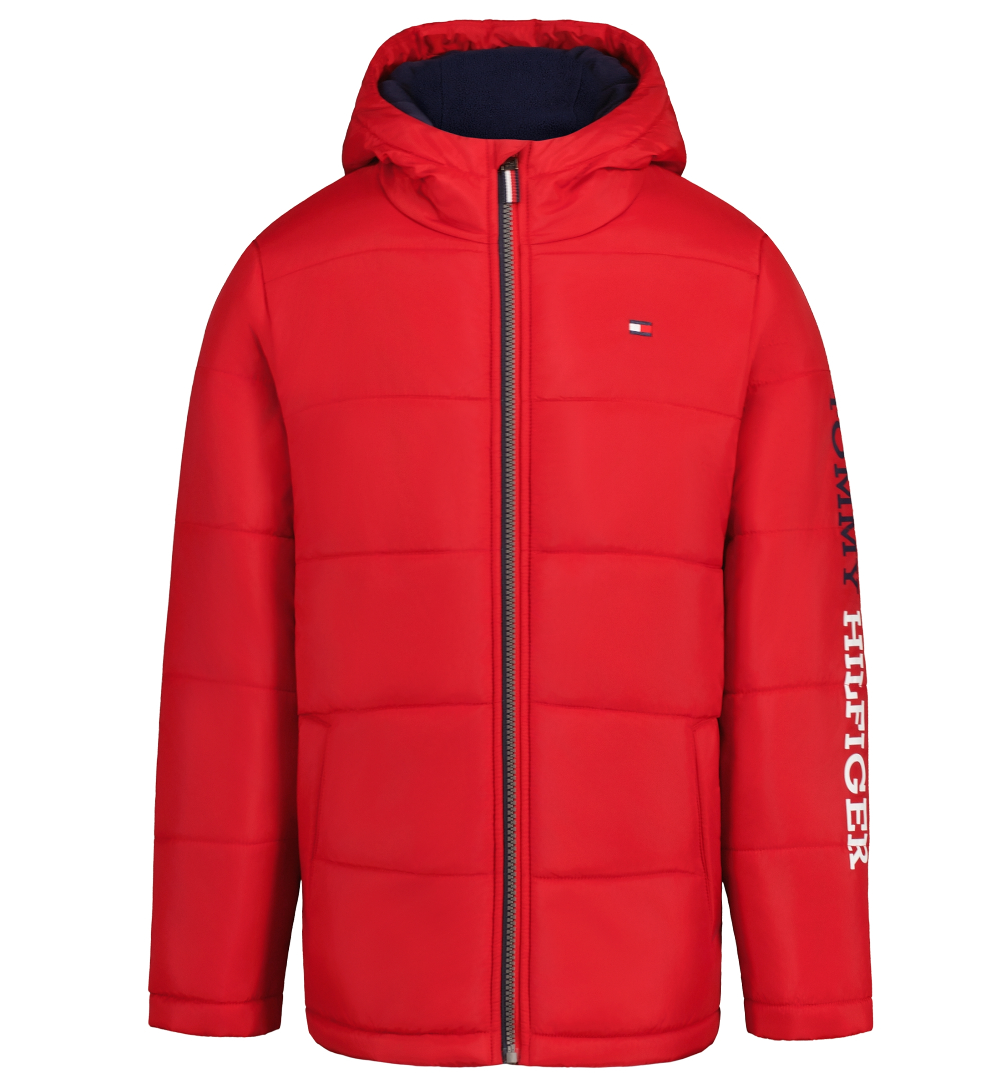 Tommy Hilfiger Boys' 8-20 Logo Puffer Jacket - Scarlet Sage