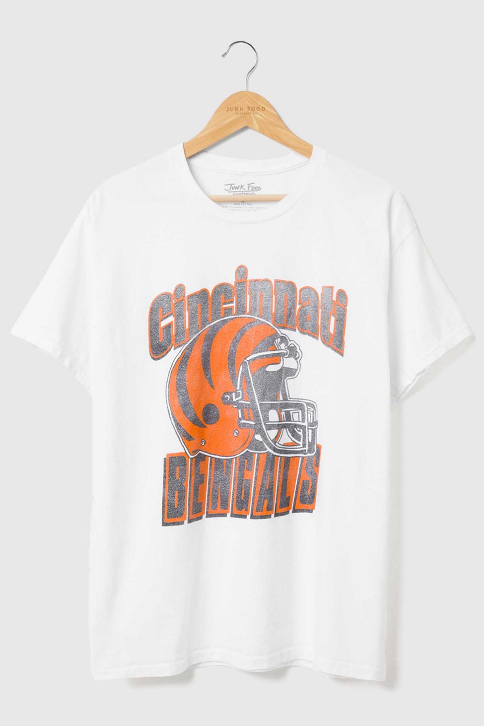 Junk Food NFL Throwback Helmet Flea Market Tee - Cincinnati Bengals