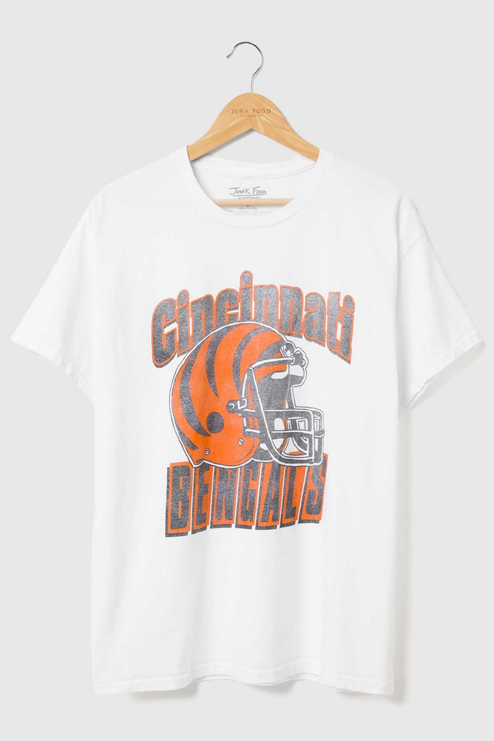 Junk Food NFL Throwback Helmet Flea Market Tee - Cincinnati Bengals
