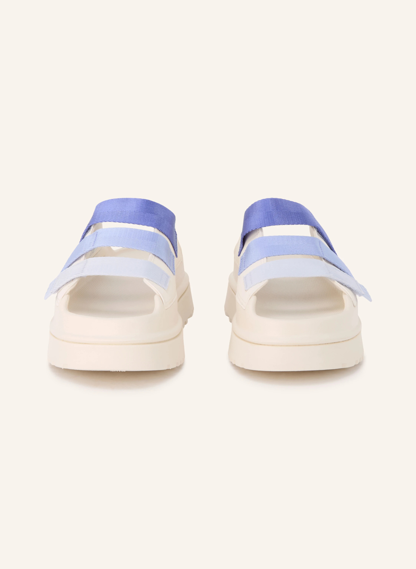 UGG Plateau-Pantoletten GOLDENGLOW – HELLBLAU / BLAU / WEISS