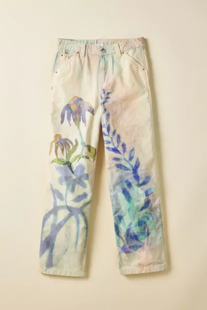BDG Jaya Printed Baggy Pants - Painted Floral