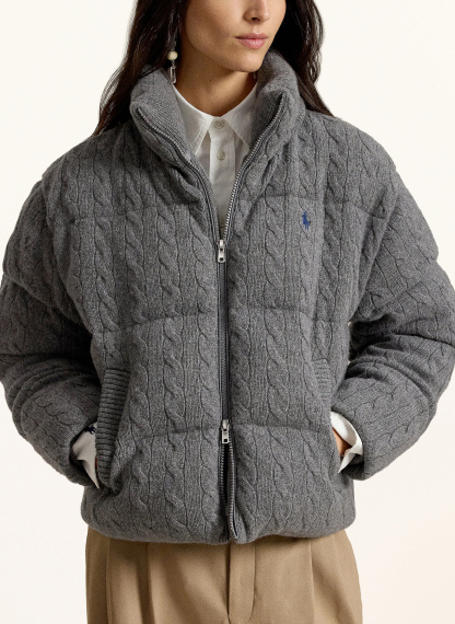 POLO RALPH LAUREN Steppjacke – GRAU / DUNKELBLAU