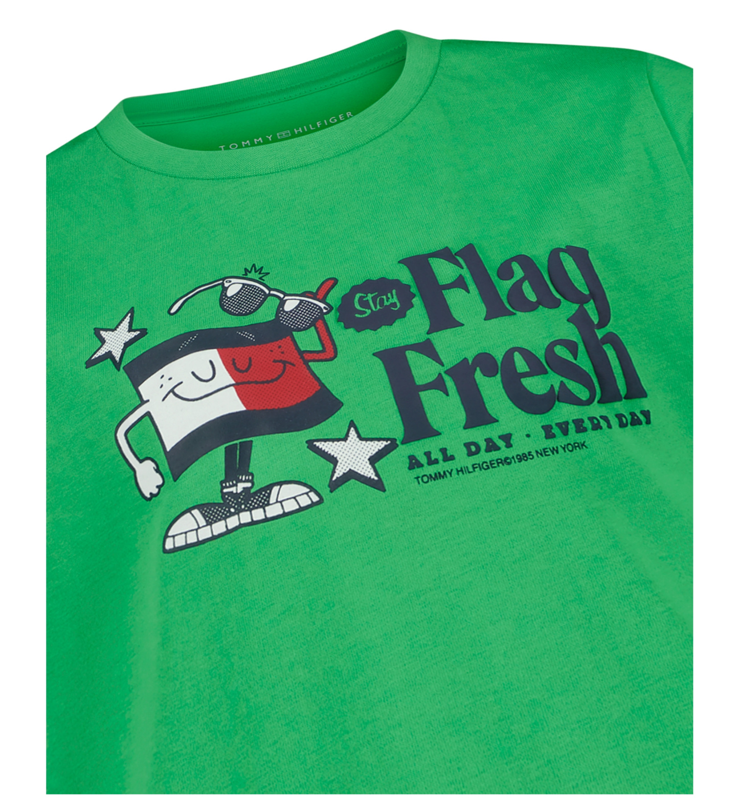 Tommy Hilfiger Boys' 2T-7 Flag Fresh Short-Sleeve T-Shirt - Island Green
