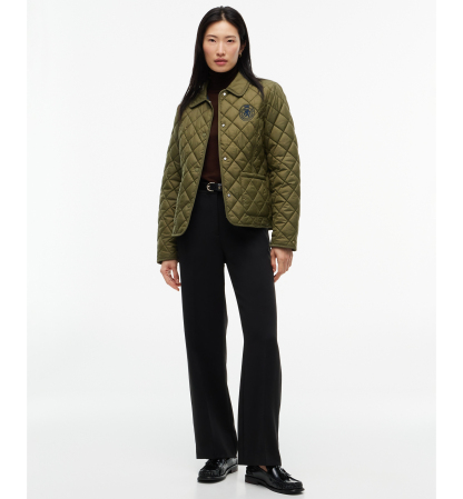 Tommy Hilfiger Women's Crest Quilted Barn Jacket - Utility Olive