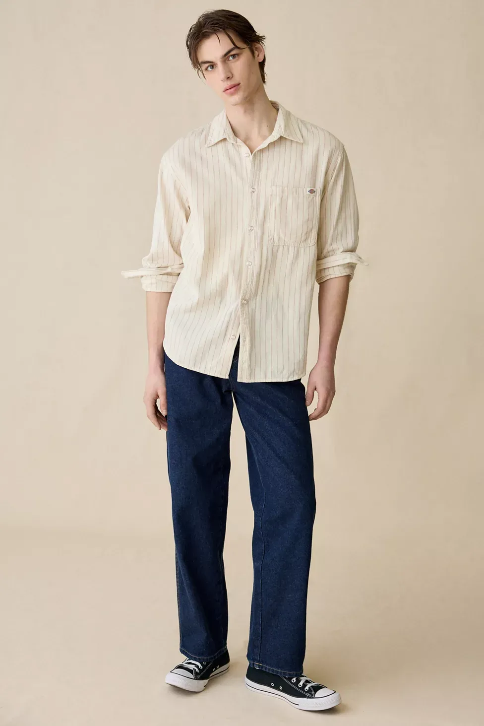 Dickies 958 Baggy Tapered Fit Work Jeans - Rinsed Denim