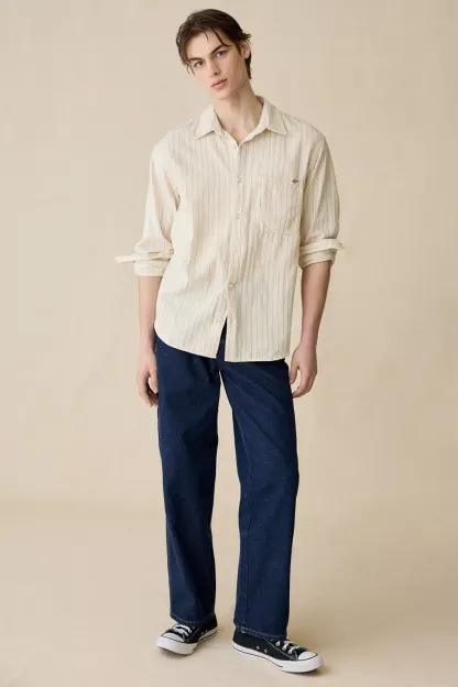 Dickies 958 Baggy Tapered Fit Work Jeans - Rinsed Denim