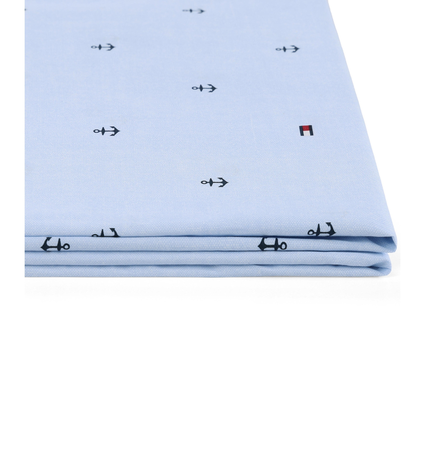Tommy Hilfiger Printed 200-Thread Count Cotton Percale Sheet Set - Anchor, Flag Pale Blue