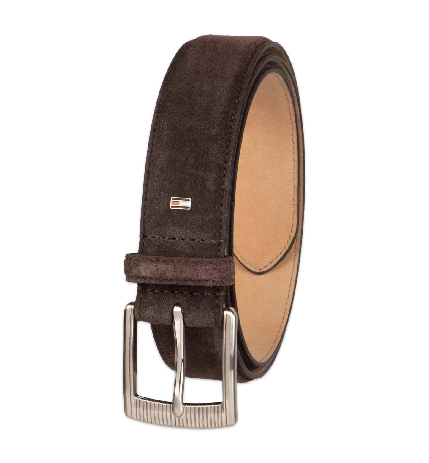 32MM Tommy Hilfiger Men's Casual Logo Detail Belt - Brown