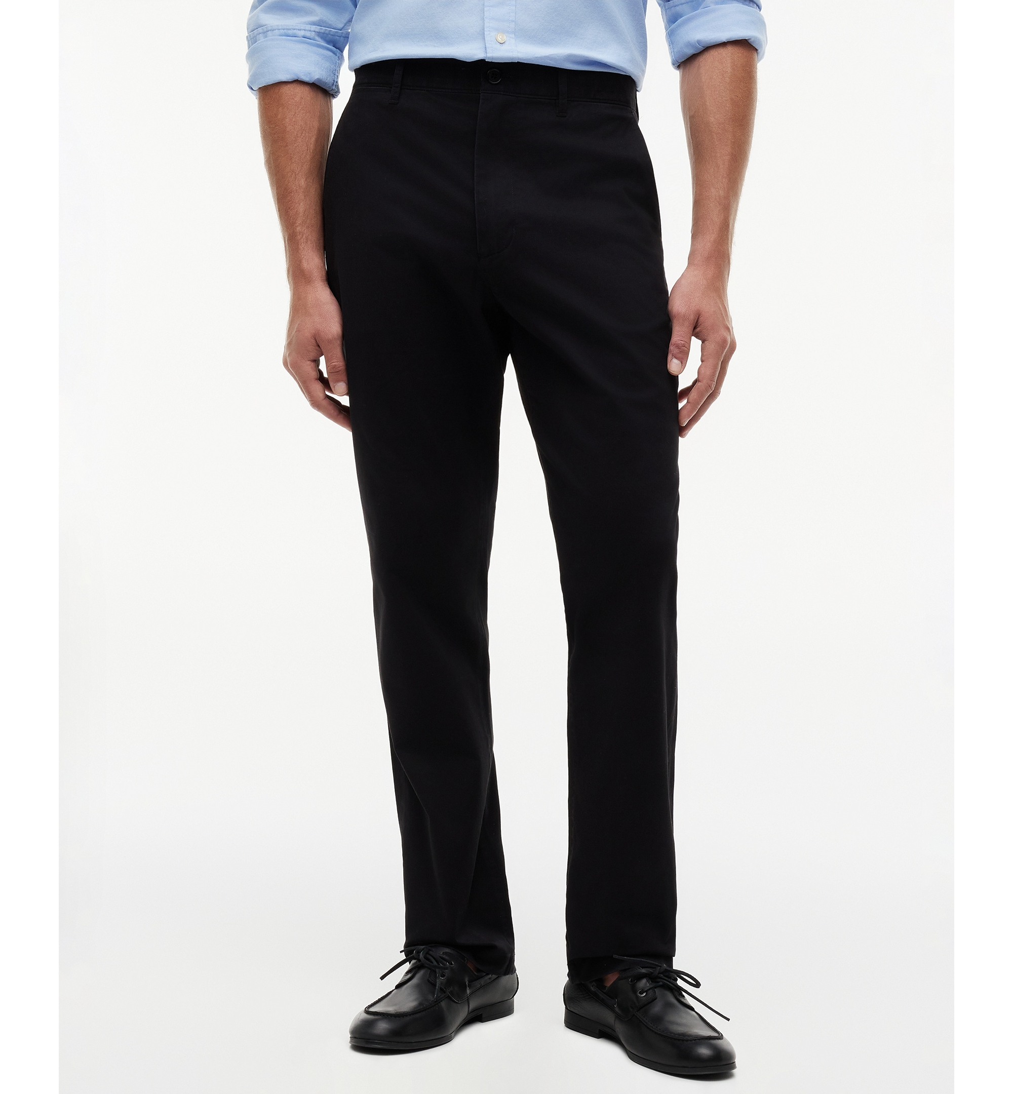 Tommy Hilfiger Men's Regular-Straight Fit Stretch Chino Pants - Black