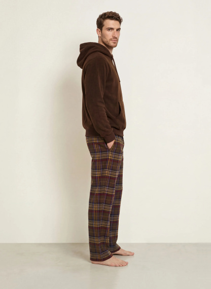 POLO RALPH LAUREN Lounge-Hose aus Flanell – BRAUN / HELLBRAUN / LILA