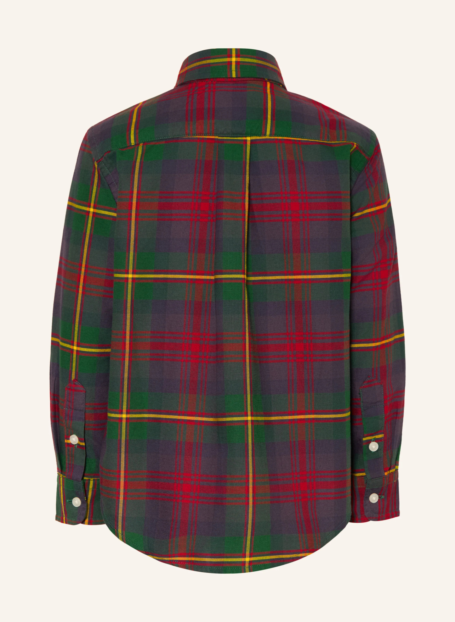 POLO RALPH LAUREN Oxfordhemd – DUNKELGRÜN / DUNKELROT / GELB