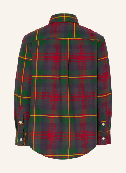 POLO RALPH LAUREN Oxfordhemd – DUNKELGRÜN / DUNKELROT / GELB