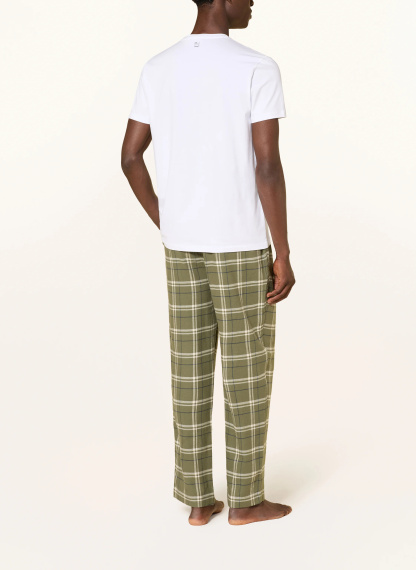 POLO RALPH LAUREN Lounge-Hose aus Flanell – GRÜN / DUNKELBLAU / WEISS