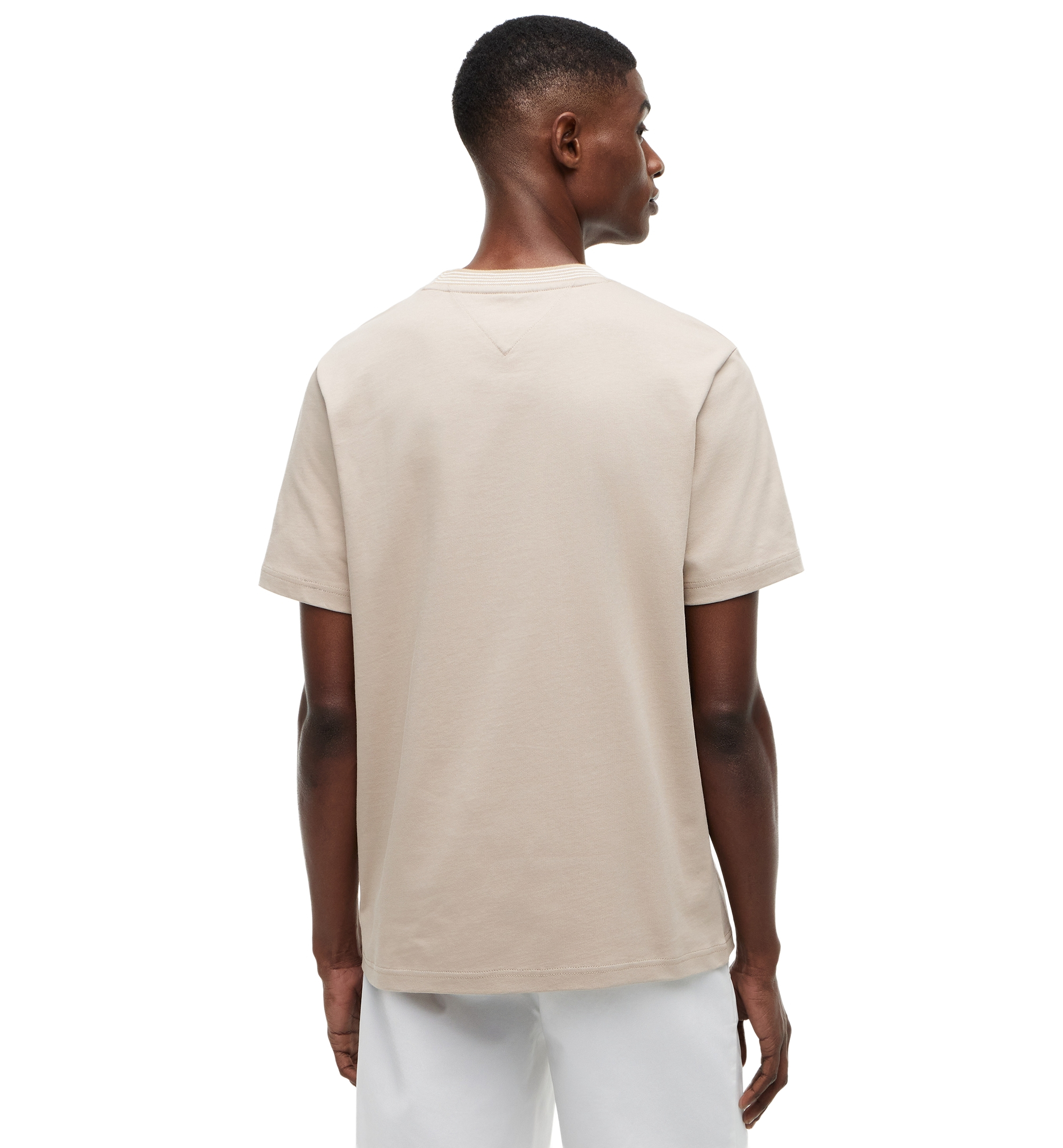 Tommy Hilfiger Men's Embroidery Script Logo T-Shirt - Batique Khaki