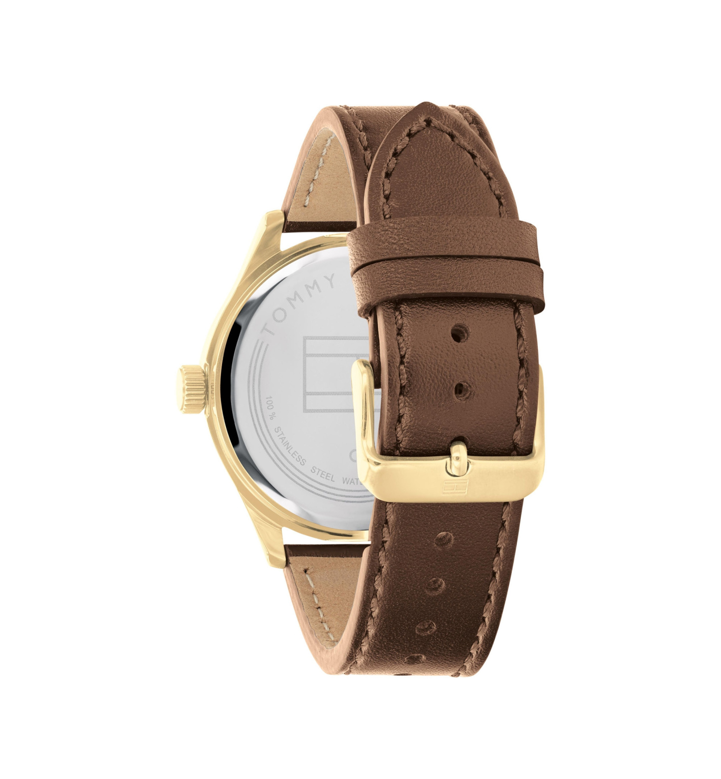 Tommy Hilfiger Men's Quartz Brown Leather Strap Watch 44mm - Brown