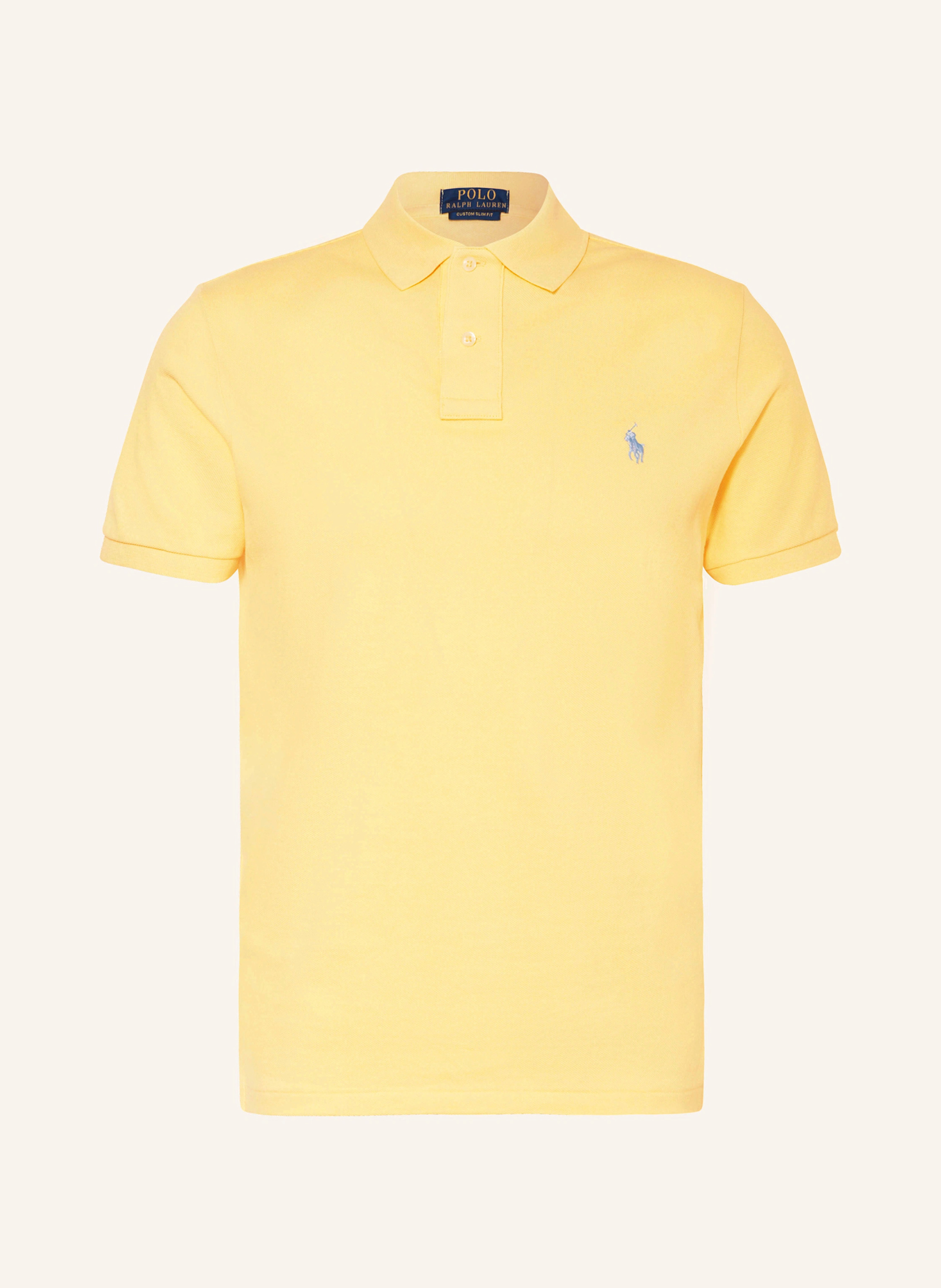 POLO RALPH LAUREN Piqué-Poloshirt Custom Slim Fit – GELB