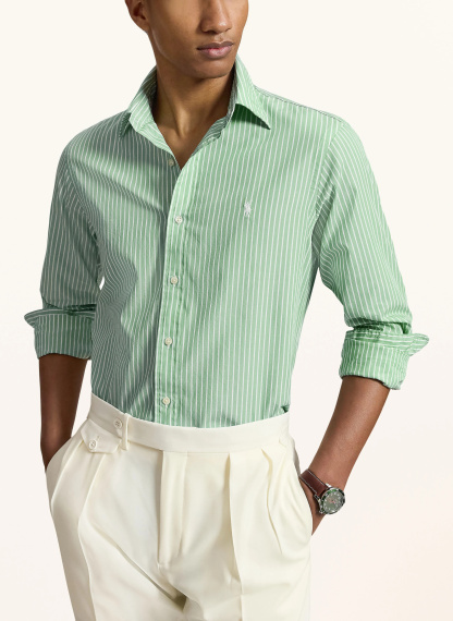 POLO RALPH LAUREN Hemd Custom Fit – MINT / WEISS