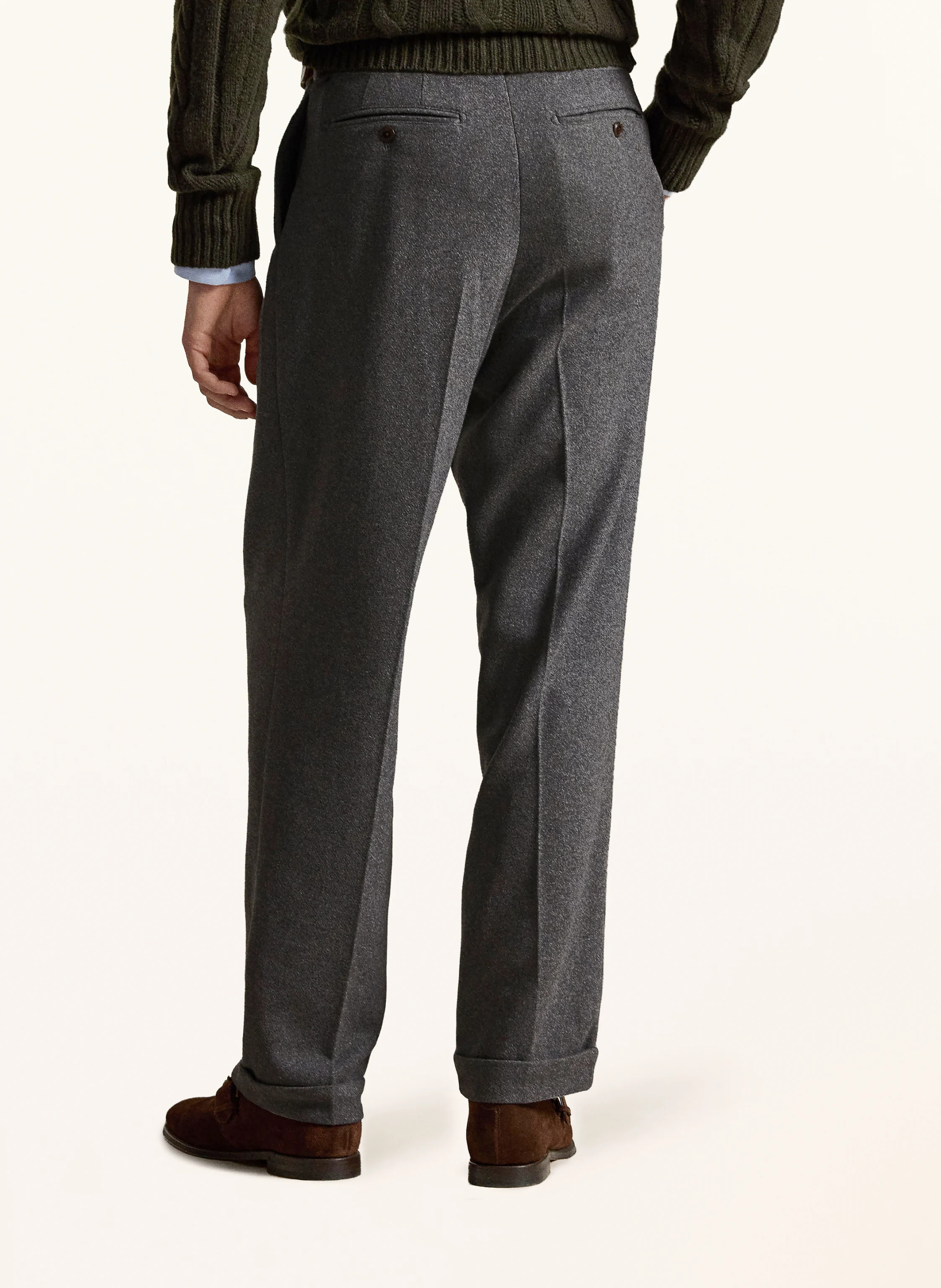 POLO RALPH LAUREN Flanellhose SUFFIELD Relaxed Fit – DUNKELGRAU