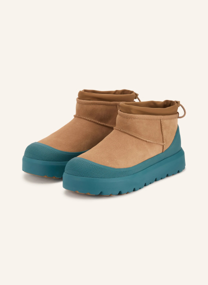 UGG Plateau-Boots CLASSIC ULTRA MINI WEATHER HYBRID – COGNAC / SCHWARZ