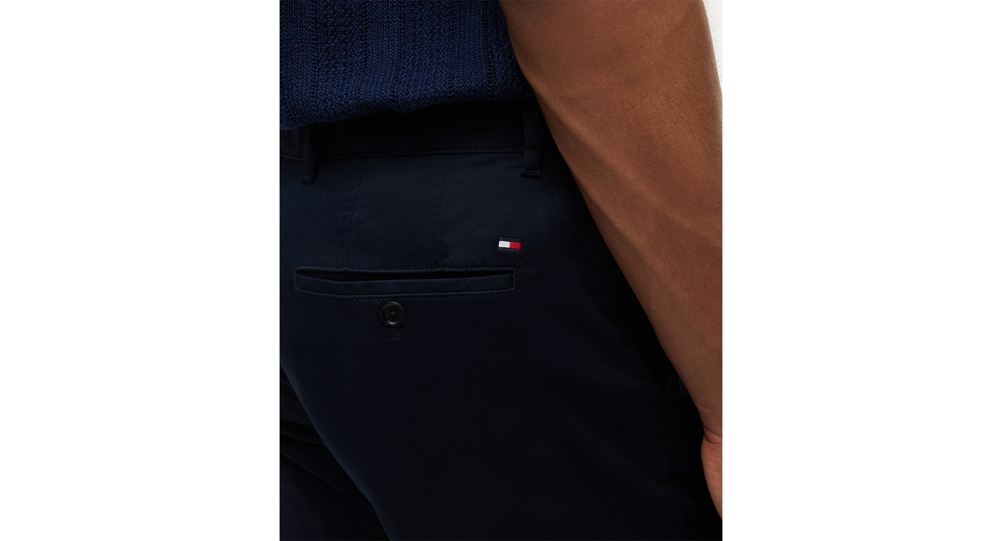 Tommy Hilfiger Men's Slim-Straight Fit Stretch Chino Pants - Desert Sky